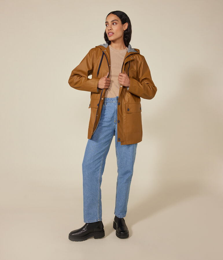 Chubasquero emblem&aacute;tico unisex marron