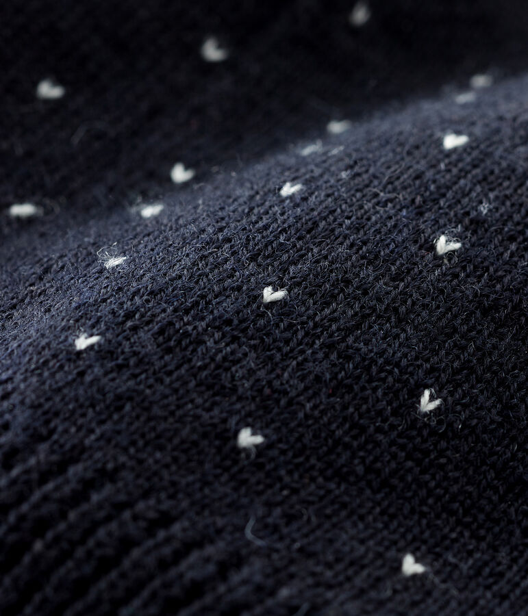 Gorro para beb&eacute; unisex con forro polar azul/blanco