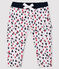 Pantalón de tejido túbico para bebé niño blanco MARSHMALLOW/blanco MULTICO