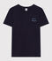 Camiseta La Recta de algodón con cuello redondo para mujer azul SMOKING