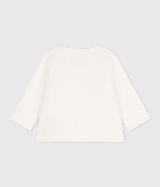Jersey de túbico acolchado de algodón para bebé blanco MARSHMALLOW