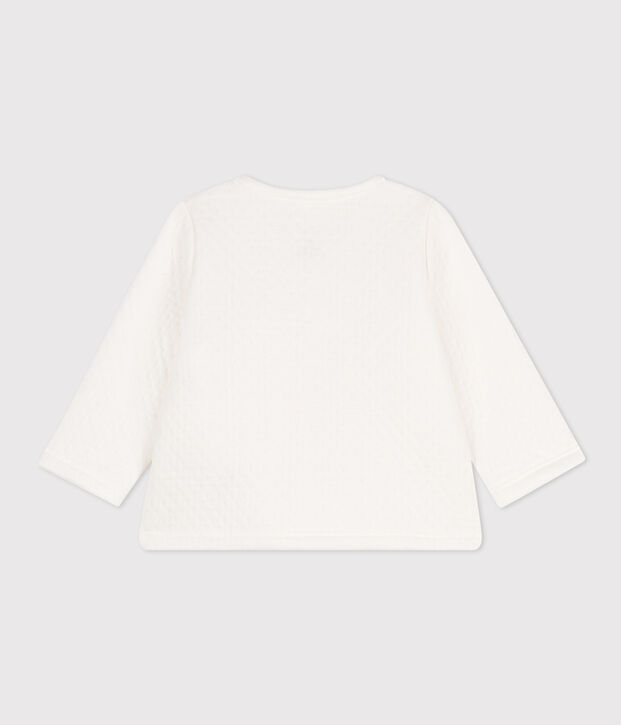 Jersey de t&uacute;bico acolchado de algod&oacute;n para beb&eacute; blanco