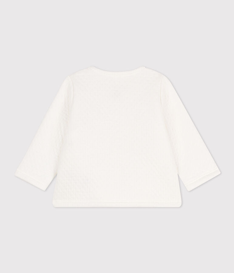 Jersey de t&uacute;bico acolchado de algod&oacute;n para beb&eacute; blanco