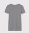Camiseta de cuello redondo emblemática de algodón de mujer azul SMOKING/blanco MARSHMALLOW