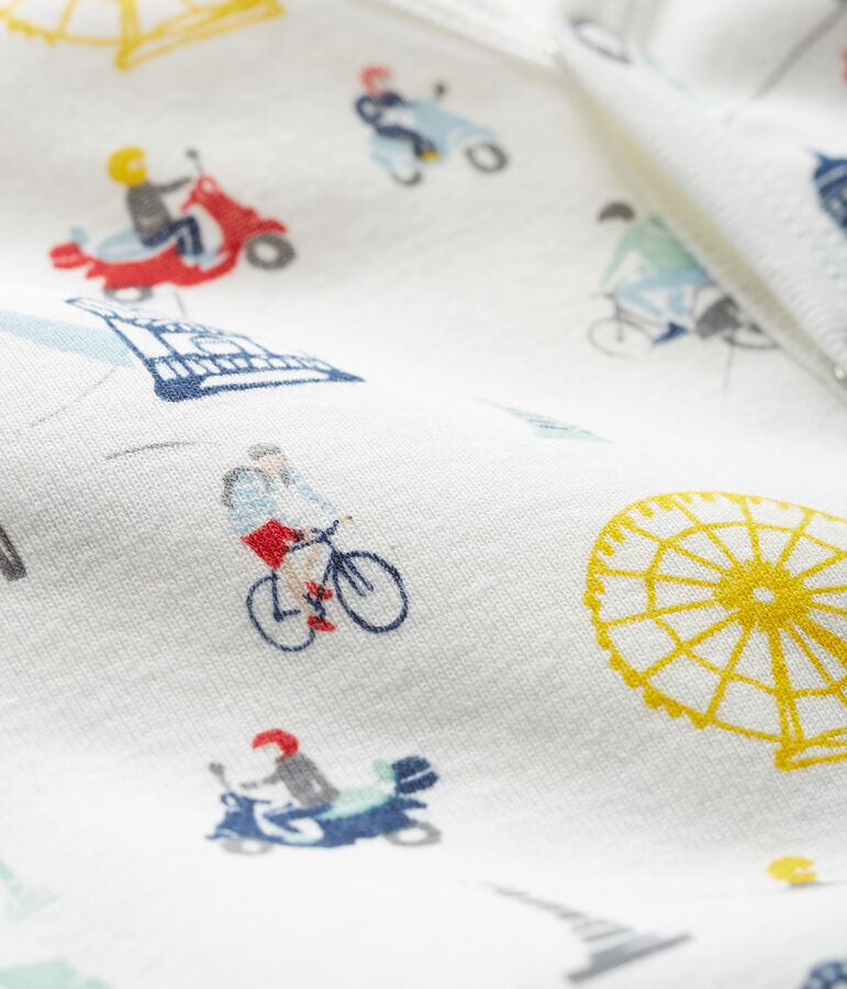 Pijama de punto para beb&eacute; ni&ntilde;o blanco/multicolor