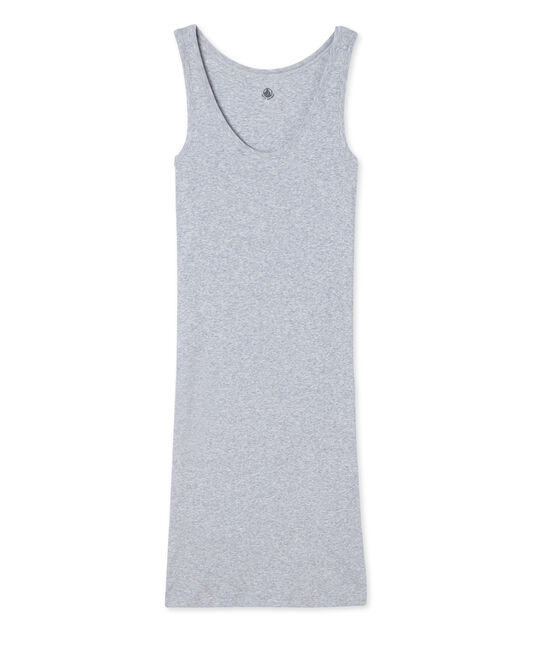 Camisola de algodón muy ligero para mujer gris FUMEE CHINE