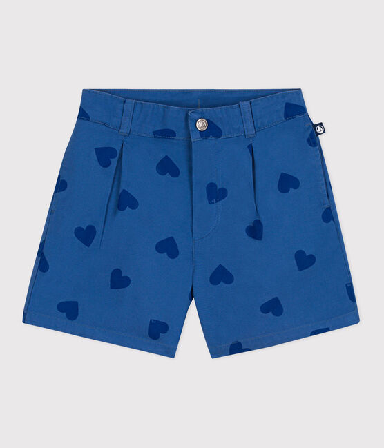 Shorts infantiles de algodón con corazones azul ALASKA FONCE/ MEDIEVAL