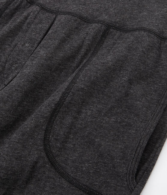 Pantalón largo de mujer de tejido túbico extrafino gris CITY CHINE