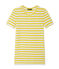 Camiseta de mujer en canalé original de rayas amarillo SHINE/blanco MARSHMALLOW