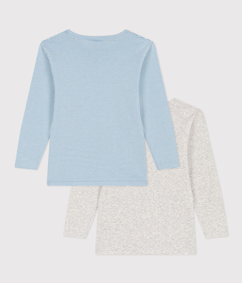 Juego de 2 camisetas de manga larga de algod&oacute;n para ni&ntilde;o multicolor