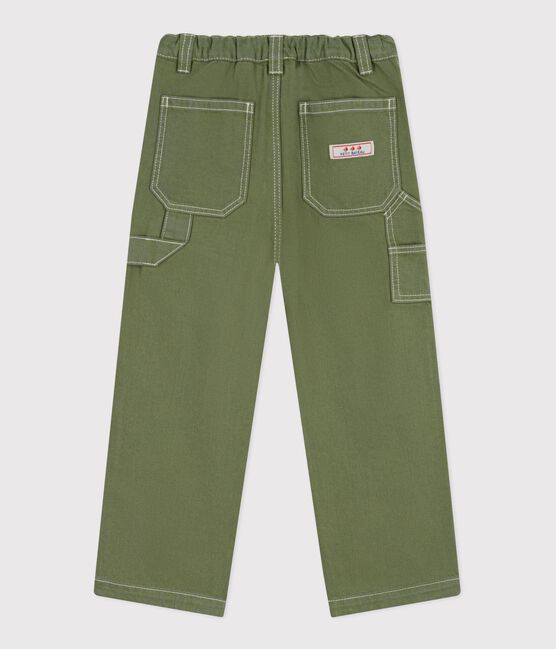 Pantalón carpenter infantil de algodón verde OLIVINE