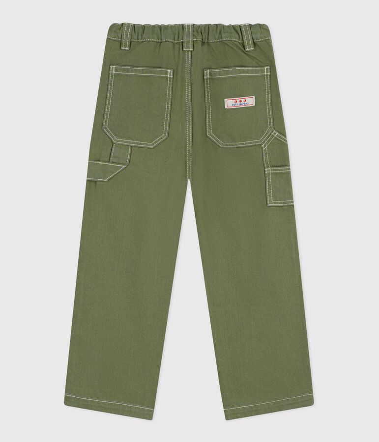 Pantal&oacute;n carpenter infantil de algod&oacute;n verde