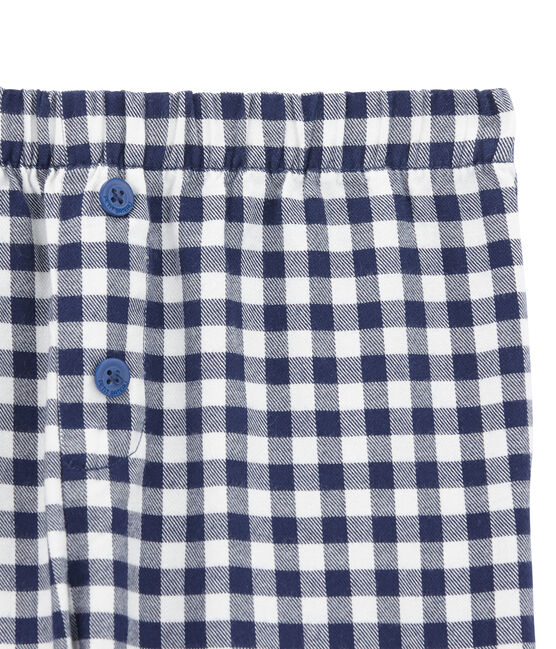 Pantalón de pijama para chico blanco LAIT/azul MEDIEVAL