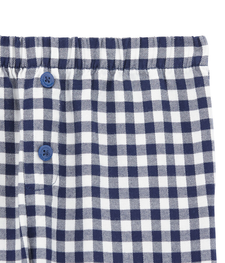 Pantal&oacute;n de pijama para chico blanco LAIT/azul MEDIEVAL