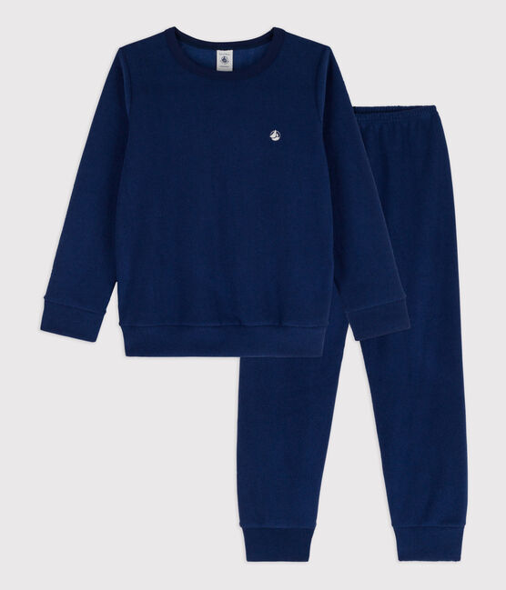 Pijama de rizo afelpado para niño/niña azul MEDIEVAL