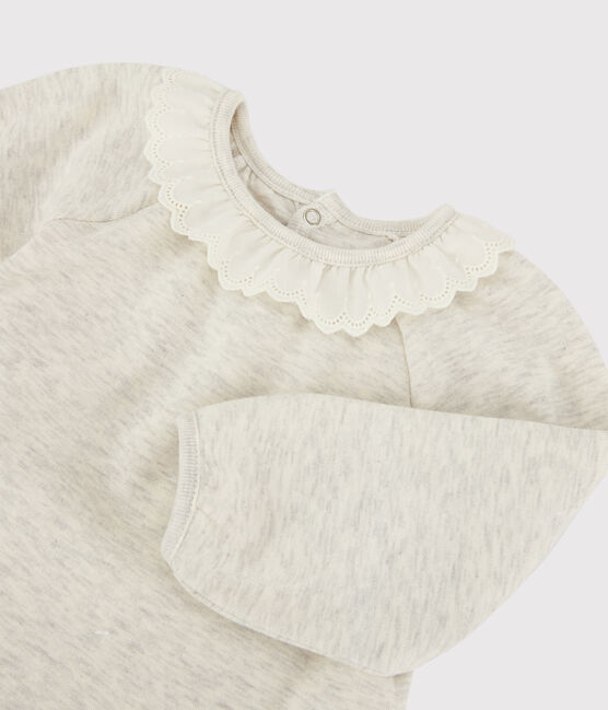 Blusa de algodón de bebé. beige MONTELIMAR CHINE