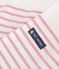 Camiseta marinera de algodón de manga larga para mujer blanco MARSHMALLOW/rosa CHARME