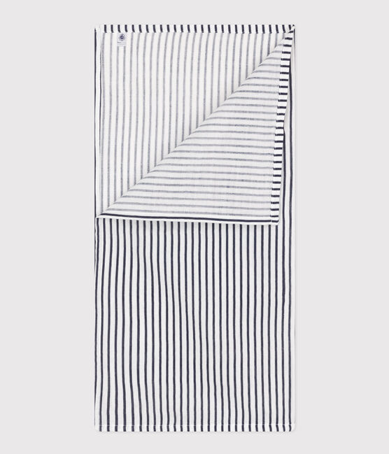 MUSELINA MARINERA DE GASA DE ALGODÓN PARA BEBÉ blanco MARSHMALLOW/azul SMOKING