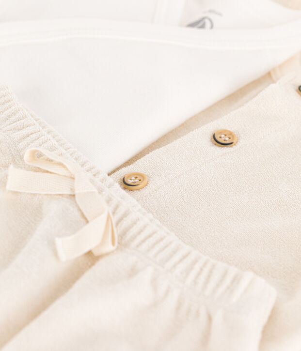 Conjunto de rizo para beb&eacute; crudo