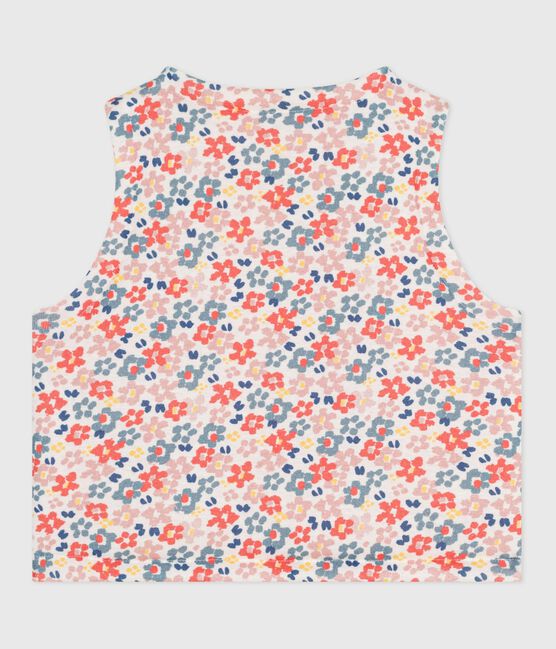 Chaleco reversible de algodón estampado para bebé blanco MARSHMALLOW/rosa JOLI