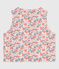 Chaleco reversible de algodón estampado para bebé blanco MARSHMALLOW/rosa JOLI