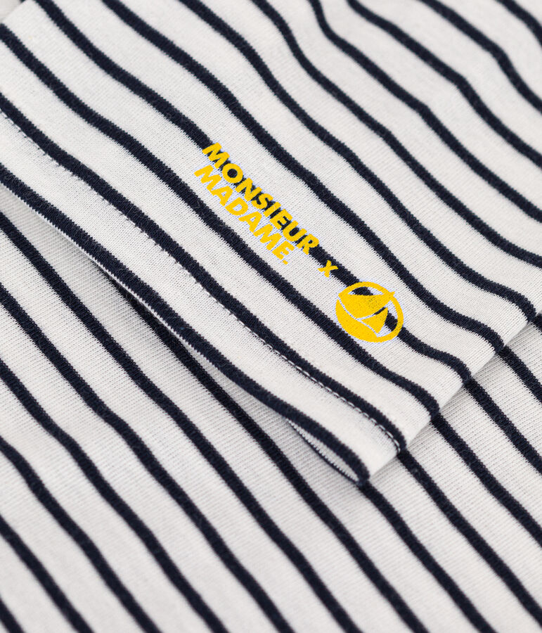 Camiseta L'Iconique Monsieur Madame de algod&oacute;n de mujer blanco/azul