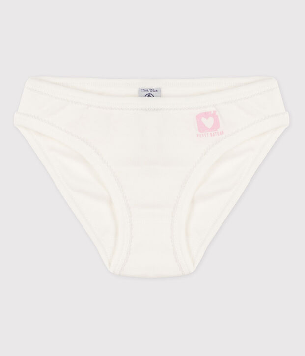 Braguita de algod&oacute;n de ni&ntilde;a blanco