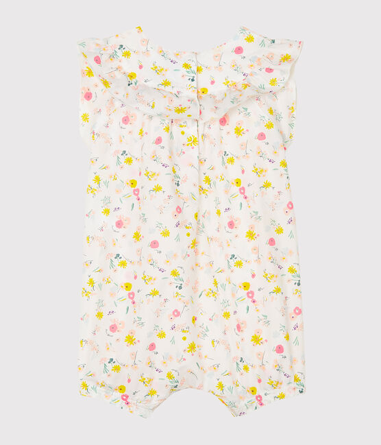 Mono corto estampado para bebé niña blanco MARSHMALLOW/blanco MULTICO