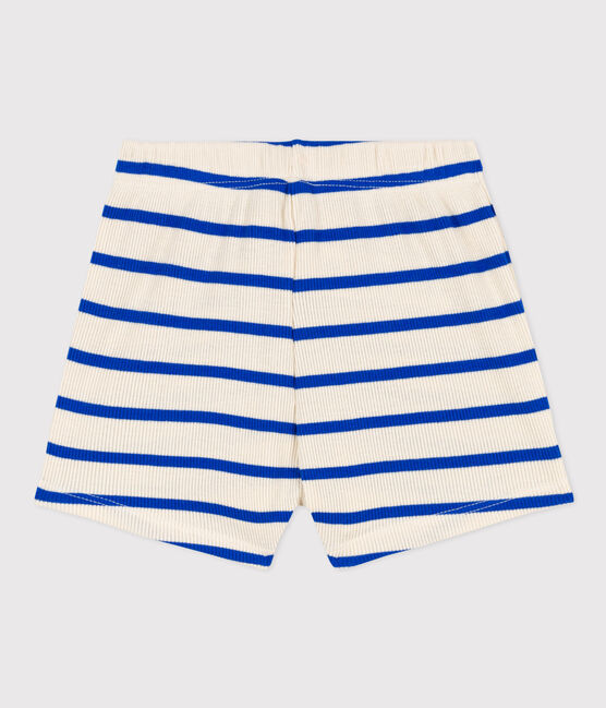 Shorts de punto de canalé a rayas para bebé azul AVALANCHE/blanco PERSE
