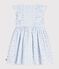 Vestido infantil de algodón sin mangas azul FRAICHEUR/blanco MULTICO