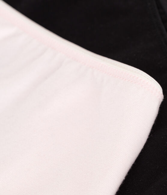 Juego de 2 culottes lisos de algodón y elastano para mujer variante 1