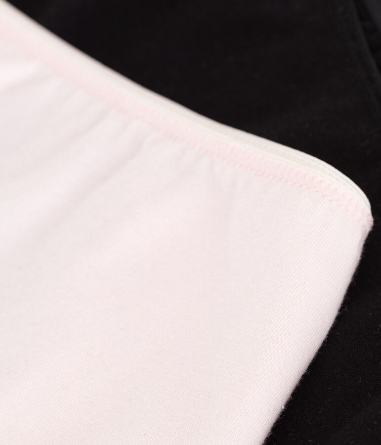Juego de 2 culottes lisos de algod&oacute;n y elastano para mujer multicolor