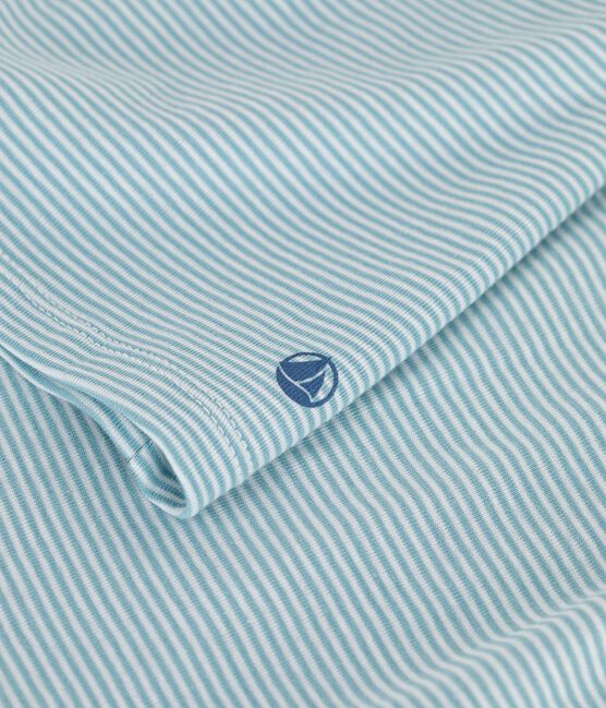 Camiseta de algodón de manga corta a rayas para mujer MIMI/ MARSHMALLOW