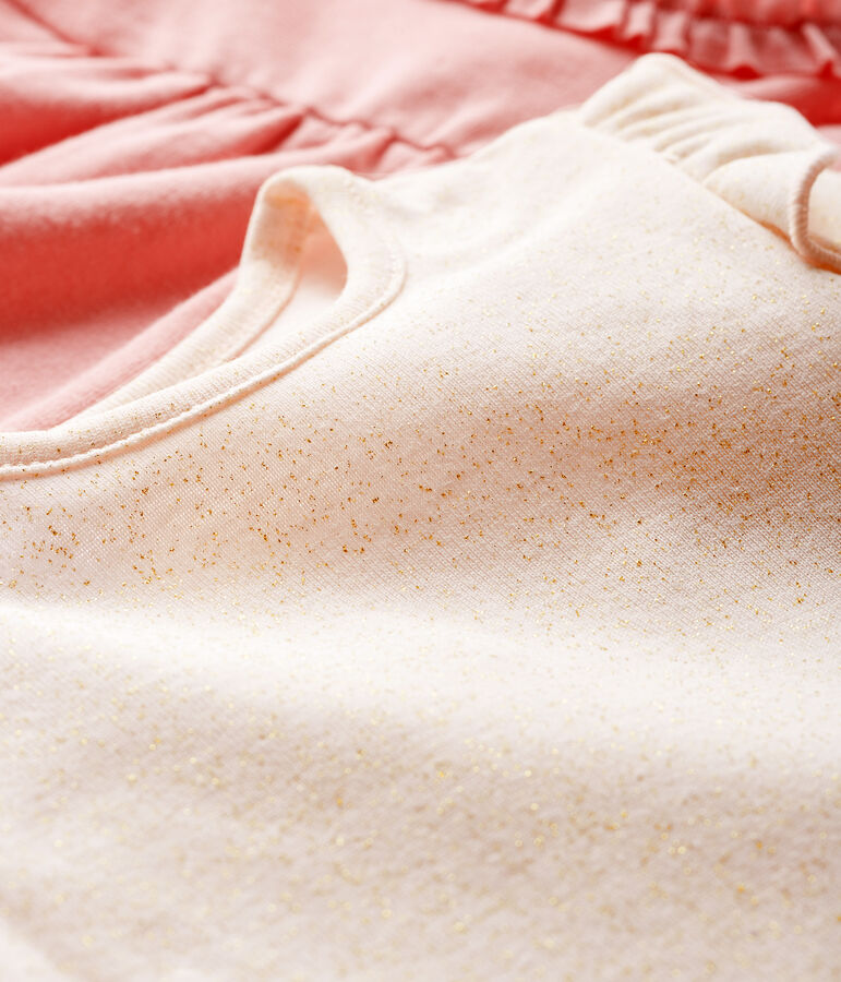 Juego de 2 camisetas de manga larga para beb&eacute; ni&ntilde;a multicolor