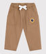 Pantalón cargo liso de algodón con insignia para bebé
