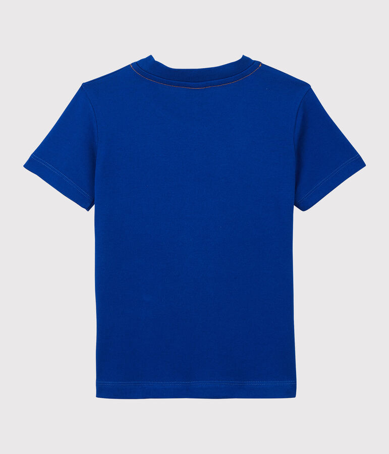 Camiseta de manga corta de punto de ni&ntilde;o azul