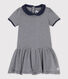 Vestido en milrayas para bebé niña