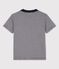 Camiseta de manga corta de algodón de niño azul SMOKING/blanco MARSHMALLOW