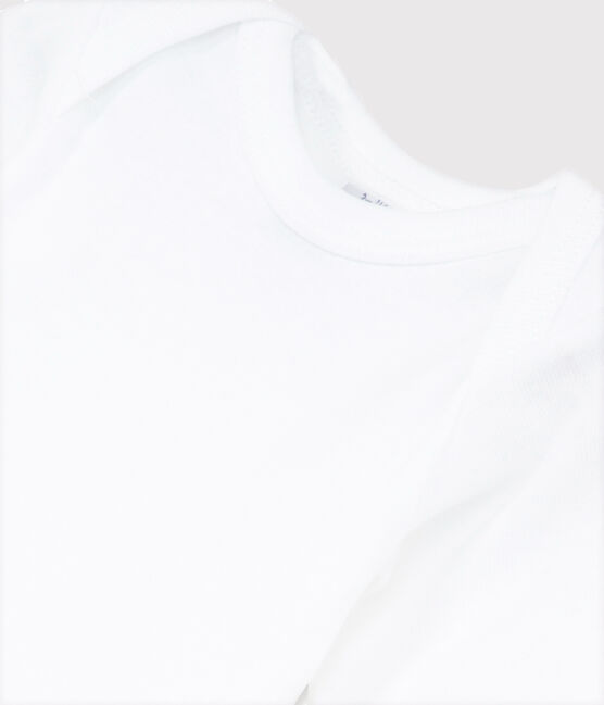 Body blanco de manga larga de bebé blanco ECUME