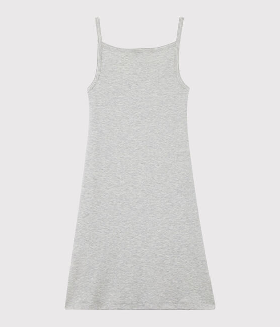 Vestido de tirantes emblemático de algodón de mujer gris BELUGA CHINE