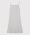 Vestido de tirantes emblemático de algodón de mujer gris BELUGA CHINE