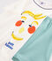 Pijama corto con estampado de frutas de algodón de niño blanco MARSHMALLOW/blanco MULTICO