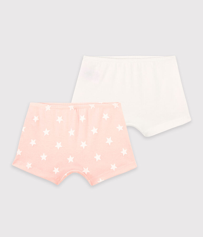 Juego de 2 braguitas con estampado de estrellas de ni&ntilde;a de algod&oacute;n multicolor