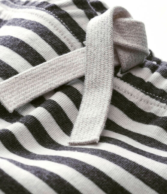 Pantalón a rayas para bebé niño negro CITY/blanco MARSHMALLOW
