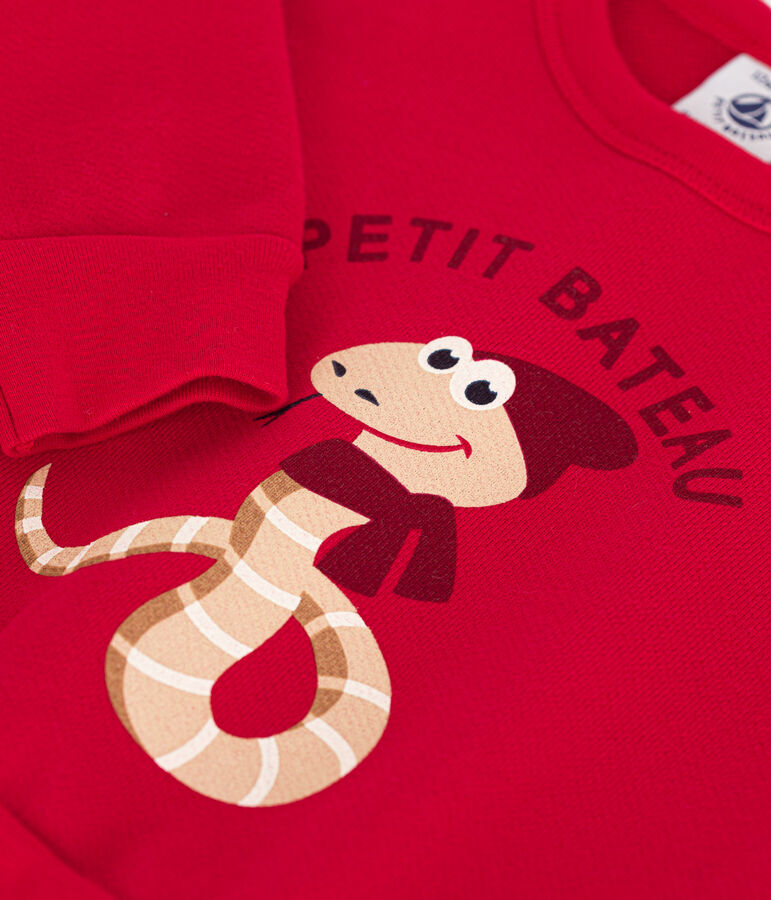 Sudadera de felpa para beb&eacute; rojo CORRIDA