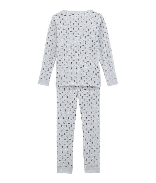 Pijama para ni&ntilde;o de corte ajustado gris/azul