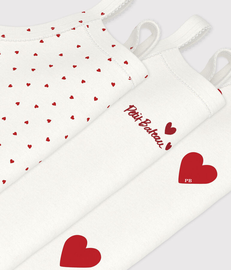 Juego de 3 bodys con tirantes de beb&eacute; multicolor