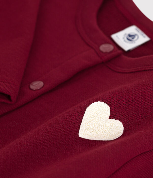 C&aacute;rdigan de felpa para ni&ntilde;a rojo