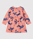 Vestido de muletón con estampado de animales para bebé