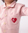 Mono largo estilo «worker» de algodón liso para bebé rosa JOLI